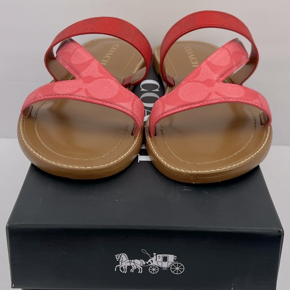 COACH, HARLAN SIG SANDALS, PINK LEMONADE, MULTI COLOR, SIZE US 9-B, EUR 39.5B - Picture 2 of 16